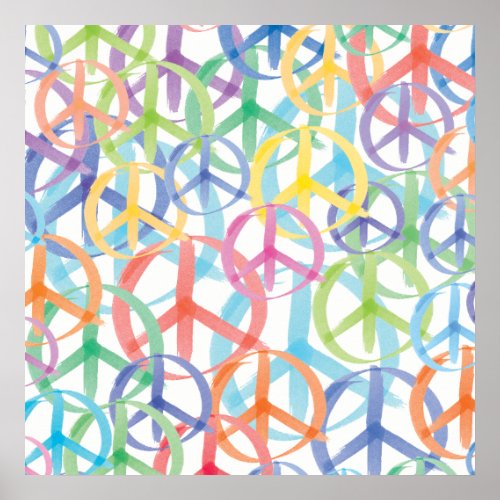 Peace Symbols Art Poster
