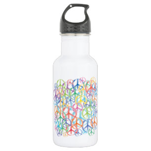 Peace Symbols Art Stainless Steel Water Bottle