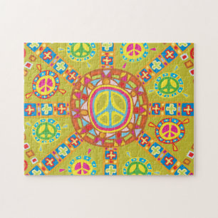 Peace Symbols Design Jigsaw Puzzle