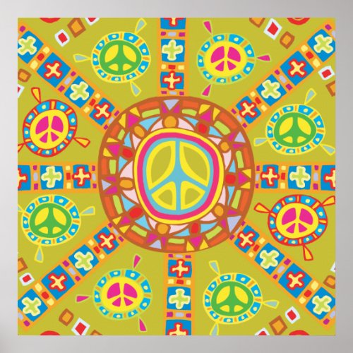 Peace Symbols Design Poster