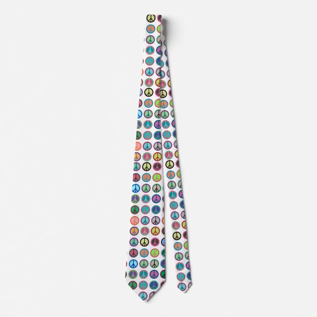 Peace Symbols in Color Tie (Front)