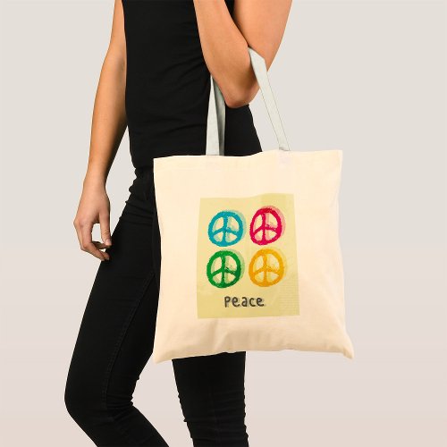 Peace Symbols Tote Bag