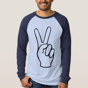 hand peace sign shirt