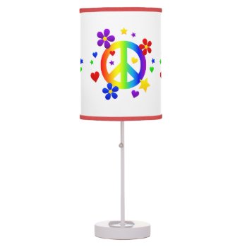Peace Table Lamp by NatureTales at Zazzle