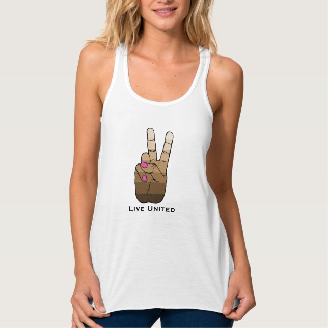 Peace Tank Pink Top (Front)