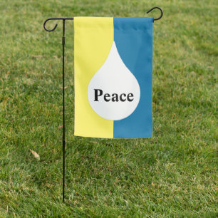 Peace Teardrop Garden Flag