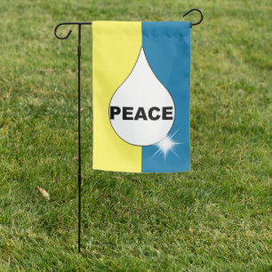  Peace Teardrop Sparkle Garden Flag