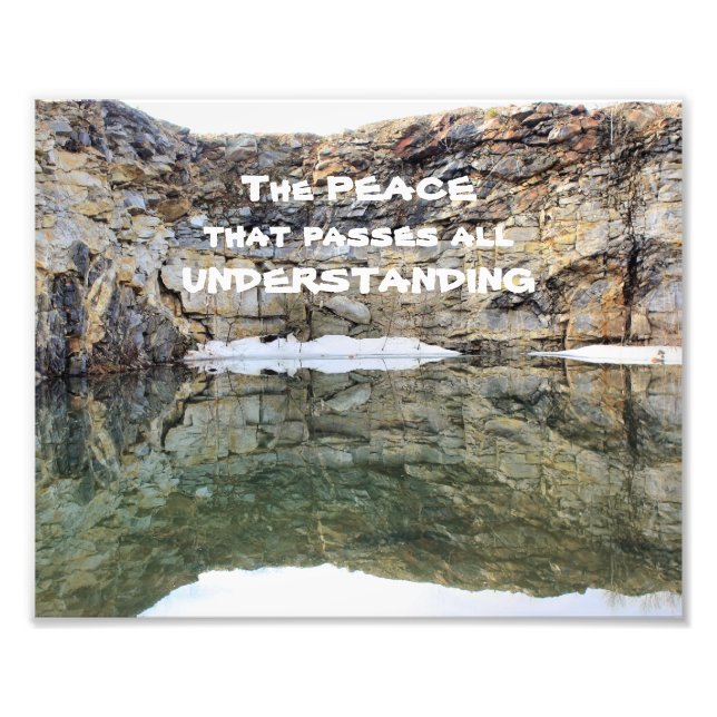 Peace That Passes Understanding Inspirational 8x10 Photo Print (Front)