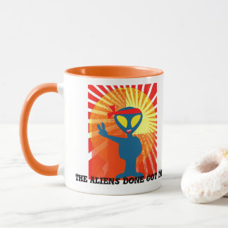 Peace The Aliens Done Got Me Mug