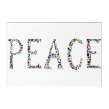 Peace, the word 'PEACE' Gemstone