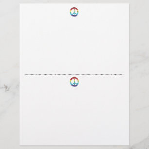 Peace themed half sheet recipe template