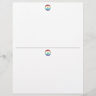 Peace themed half sheet recipe template