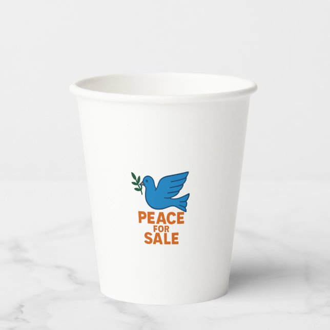 Peace Themed  Paper Cups (Front)