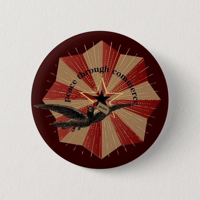 Peace Through Commerce Button (Front)