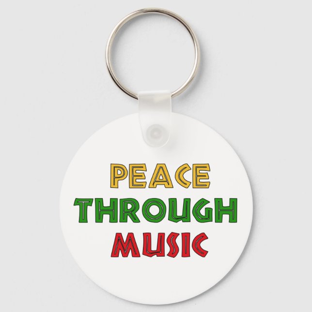 Peace Through Music Keychain (Front)