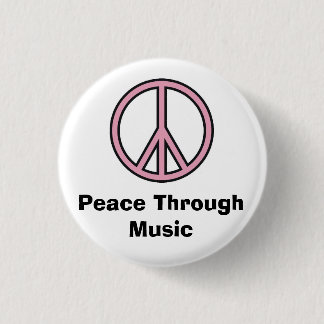 Peace Through Music Pinback Button
