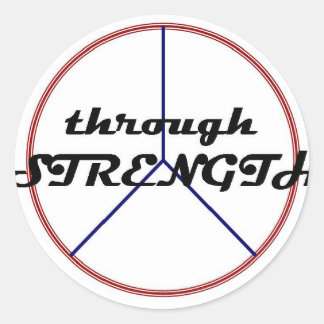 Peace through Strength stickers