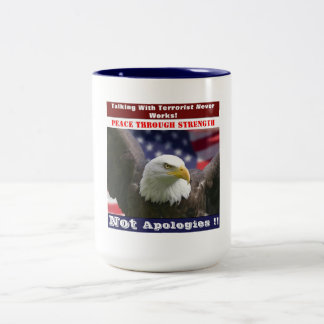 Peace Through Strength Two-Tone Coffee Mug
