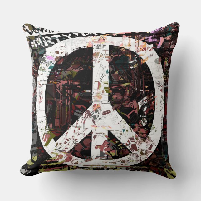 Peace Throw Pillow (Front)