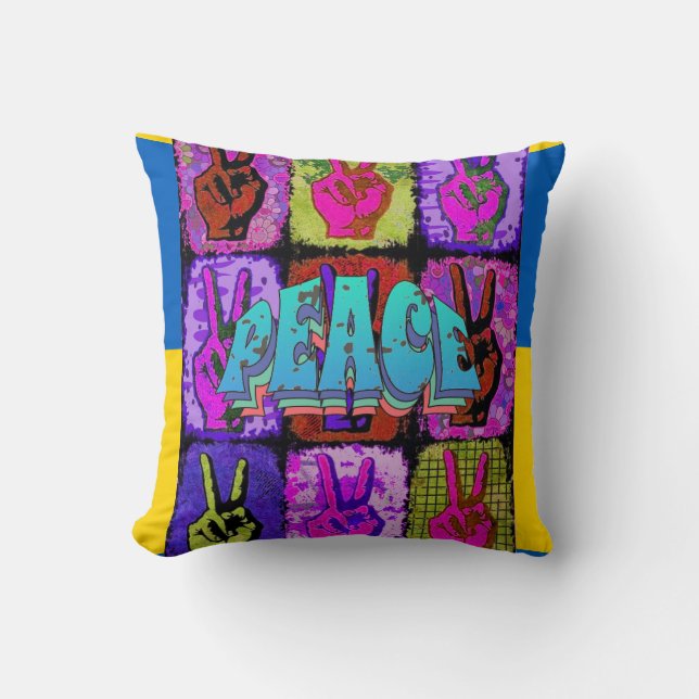 Peace Throw Pillow (Front)
