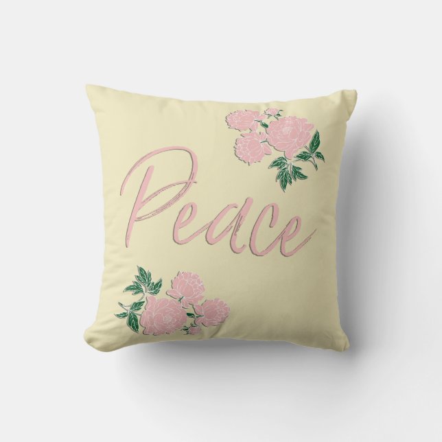 Peace Throw Pillow (Front)