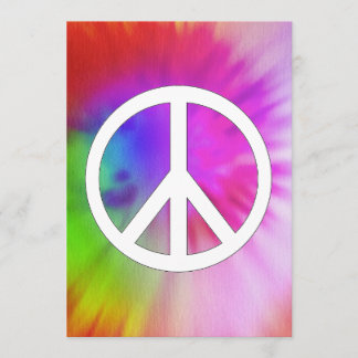Peace Tie Dye Invitations