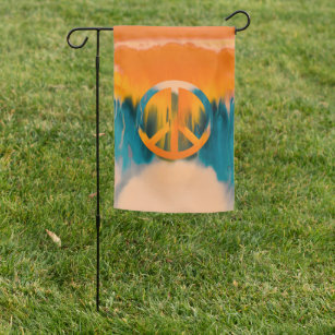 Peace Tie Dye Sign Symbol Custom Flag