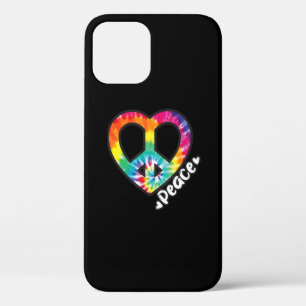 Peace Tie Dye Vintage Heart Hippie Retro Groovy iPhone 12 Pro Case