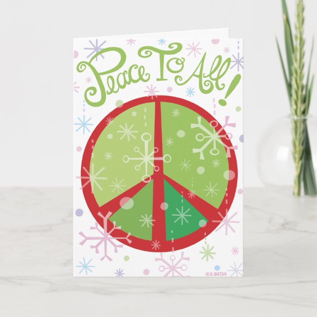 Peace to All Holiday Card - Customized (Front)