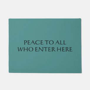 PEACE TO ALL Welcome Mat