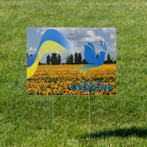 Peace to Ukraine Stop the war Yard Sign
