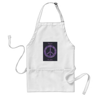 Peace to you, Mosaic Purple Ombre Aprons