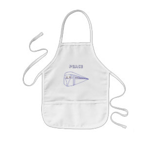Peace train, outline art drawing, coloring aprons