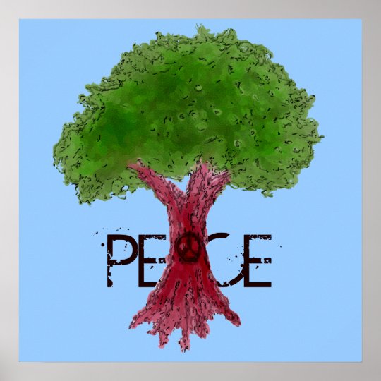 Peace Tree Customizable Poster Print