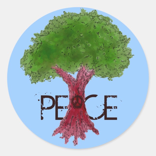 Peace Tree Customizable Stickers (Front)
