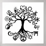 Peace Tree Poster at Zazzle