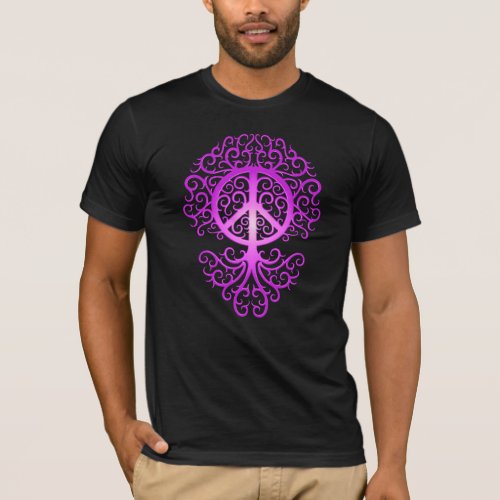 Peace Tree purple T_Shirt