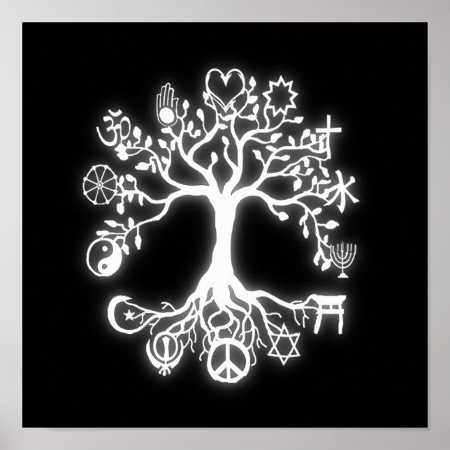 Peace Tree - White Glow Poster (Front)