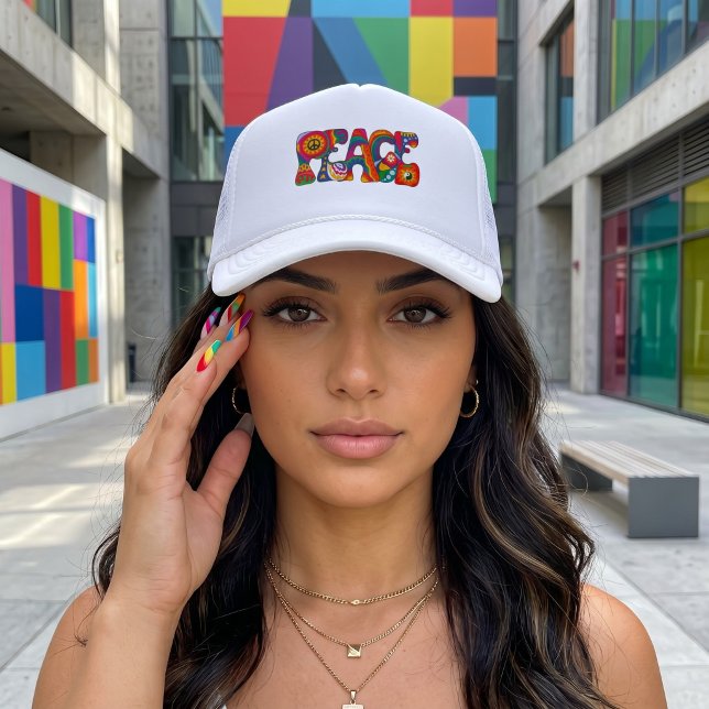 Peace Trucker Hat (Creator Uploaded)
