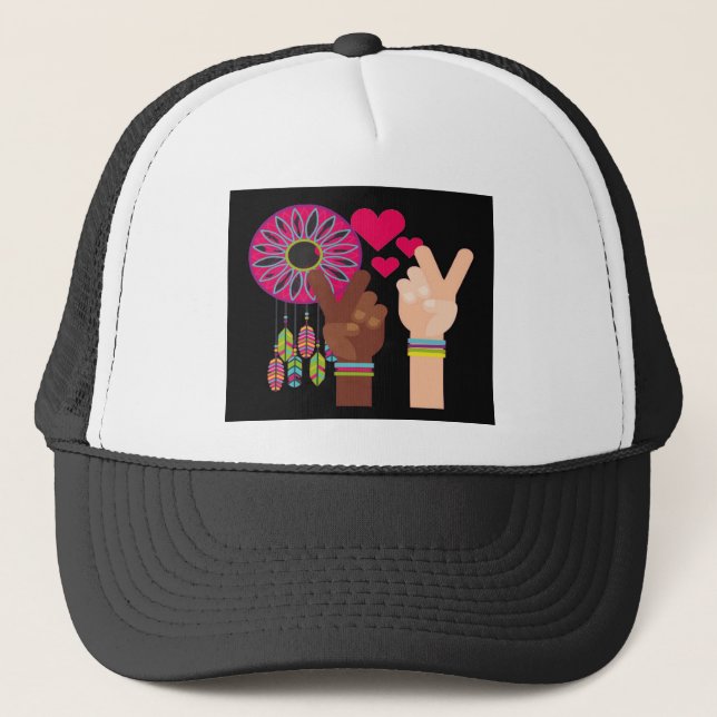 Peace Trucker Hat (Front)