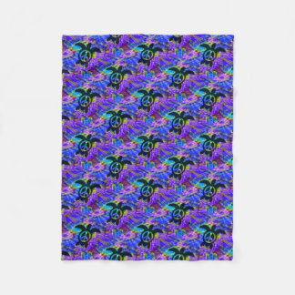 Peace Turtle Fleece Blanket