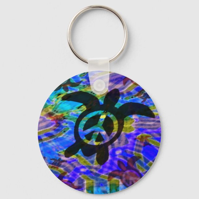 Peace Turtle Keychain (Front)
