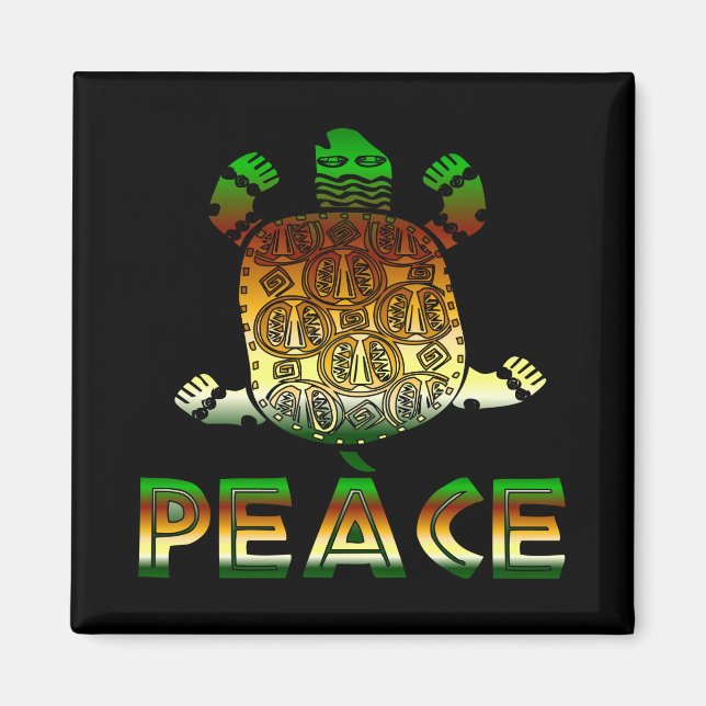 Peace Turtle Magnet (Front)