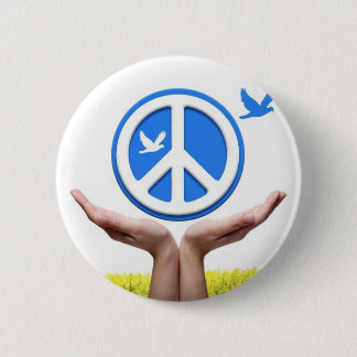 peace two pinback button