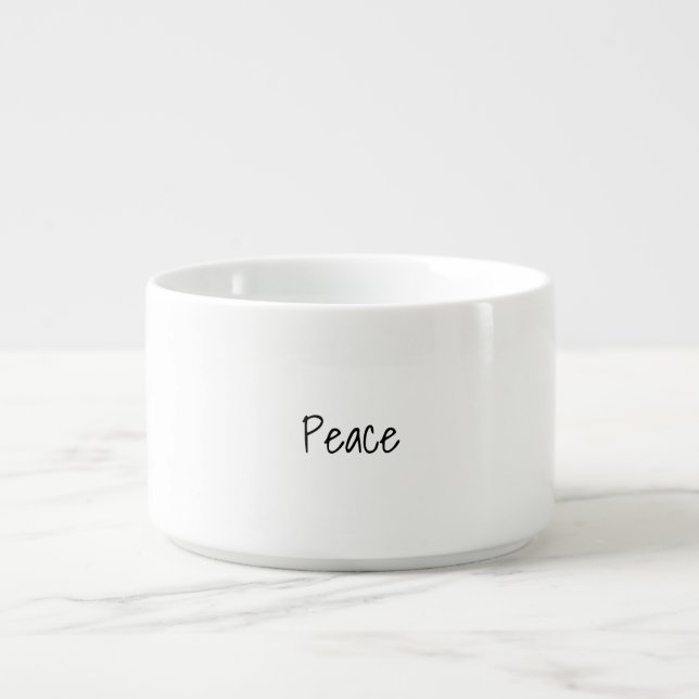  "Peace" typography Chili Bowl (Center)
