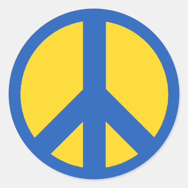 Peace Ukraine Classic Round Sticker (Front)