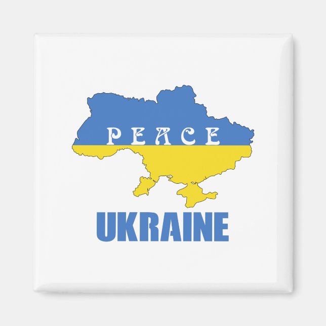 Peace Ukraine - Support Peace & Love Magnet (Front)