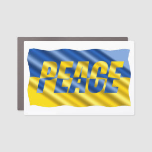 PEACE Ukraine Ukrainian Flag No War Anti War Car Magnet