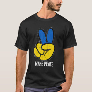 Peace Ukraine Vintage Ukrainian Flag Men Women Fun T-Shirt