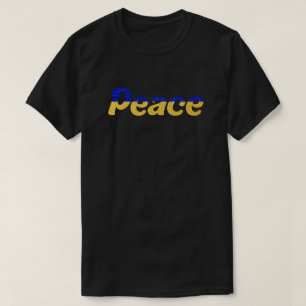 Peace Ukrainian Flag Glitter T-Shirt
